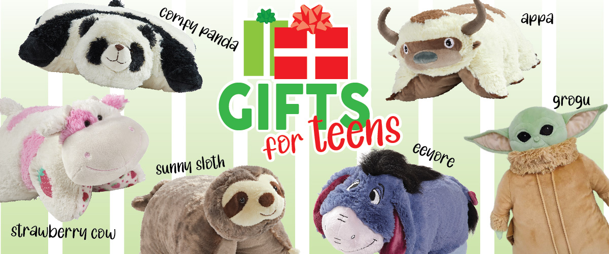 Click here to shop fun gifts for teens, including favorites such as the Glittery White Unicorn Pillow Pet.