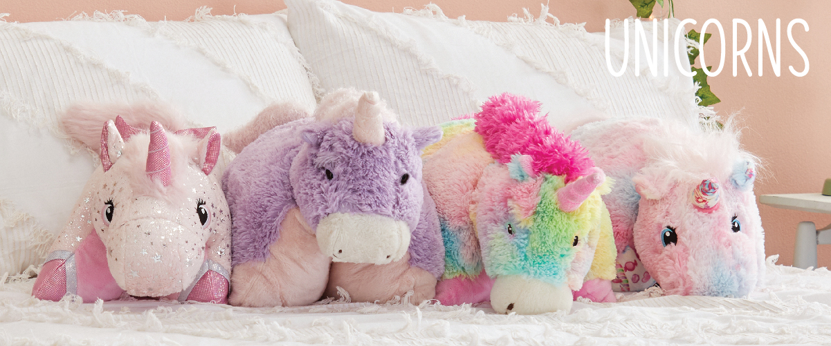 Click here to shop Unicorn Pillow Pets!